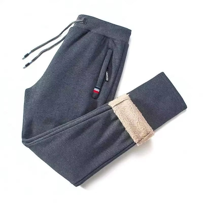 2023 Men'S Winter Lamb Wool Thickened Warm Sportswear Men'S New Casual Drawstring Jogging Pants Men'S High-Quality Cotton Pants