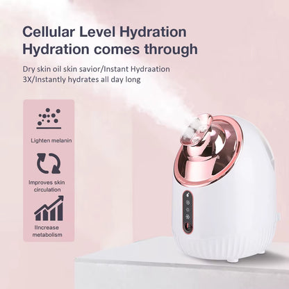 Face Steamer Household Facial Cleansing Sprayer Hydrating Face Cold Spray Hot Spray Warm Spray Three-In-One Beauty Salon Care